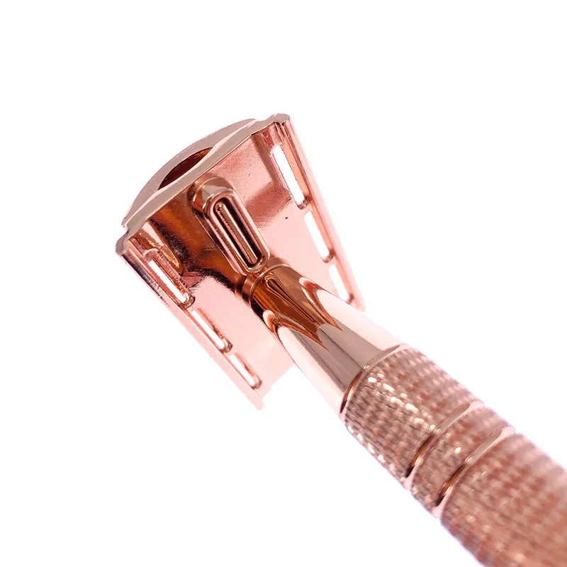 Rose Gold Razor Classic Double Edge Safety For Mens Shaving&ampWomens Hair Removal with Shaving Blades Manual Shaver | Красота и