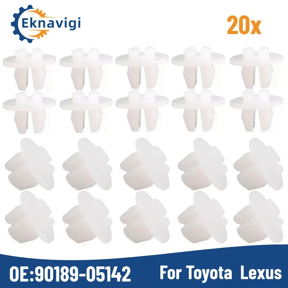 

20шт OE # 90189-05142 Подходит для Lexus CT ES GS Toyota RAV4 Scion, зажим для монтажной втулки фар, нейлоновые гайки