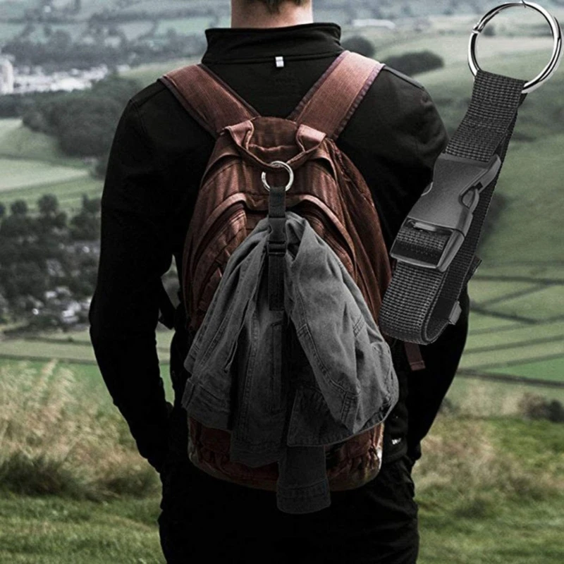 

Add Bag Luggage Strap Coat Holder Gripper Handbag Clip Baggage Suitcase Backpack Circle Hook Adjustable Belt for Travel