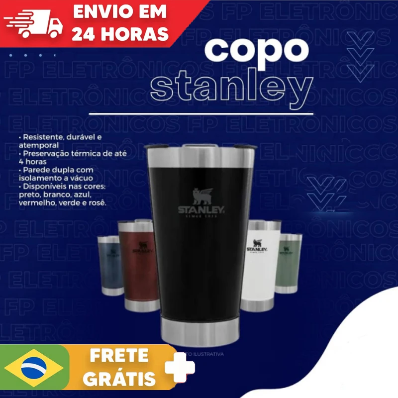 

473ML Original Stanley Cup Stainless Steel Thermos Bottle Vacuum Insulated Cup Thermal Beer Cup With Bottle Opener Lid