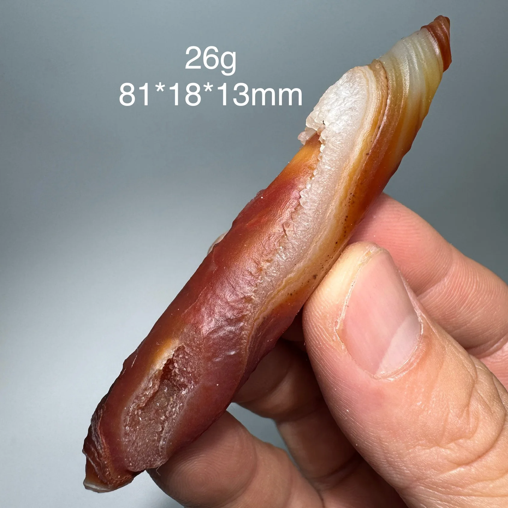 

Сардоникс красный гобийский агат палочка кристалл кварц