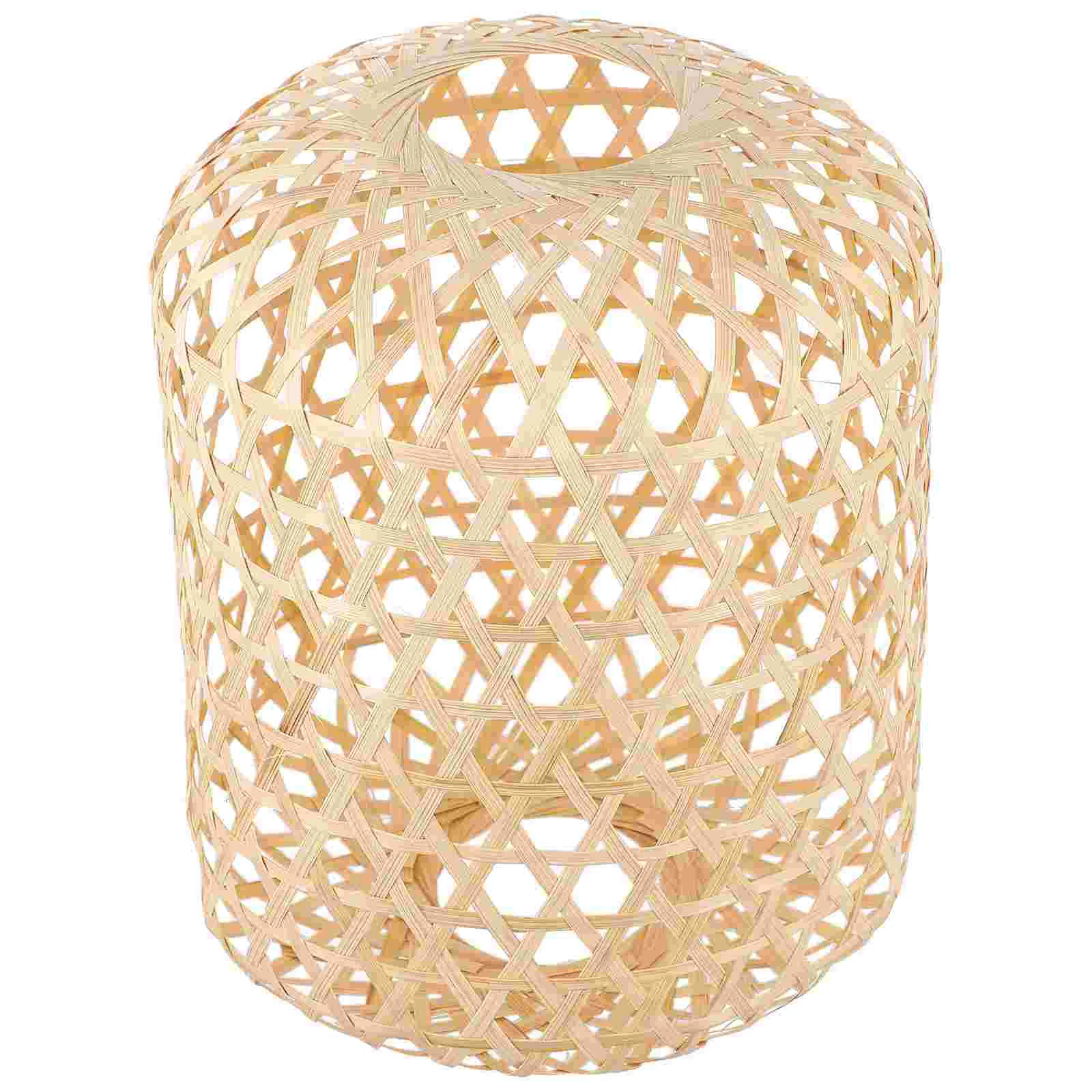 

Подвесная люстра с абажуром, плетеный потолочный светильник из ротанга, напольный тканевый, для загородного дома