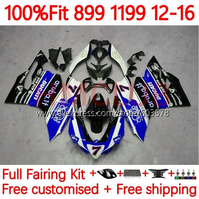 

Injection For DUCATI Panigale 1199S 899 1199 S R blue stock 2012 2013 2014 2015 2016 899S 12 13 14 15 1199R Fairings 164No.41