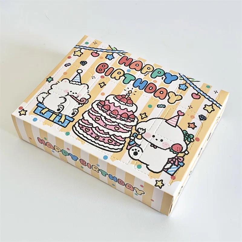 10Pcs birthday present Box DIY Advent Surprise Empty Treat Boxes Favor Candy Biscuit Party Paper Packaging Case Gift |