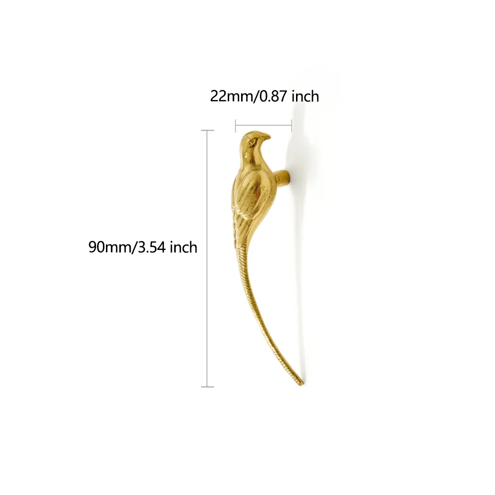 

Латунные дверные ручки для шкафа с птицами, ручки для ящиков, ручки для тумбочки, домашний декор, ручки для комода, золотые ручки для мебели с животными, тонкая фурнитура