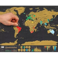 2022 1pc deluxe erase world travel map scratch off world map travel scratch for map room home office decoration wall stickers
