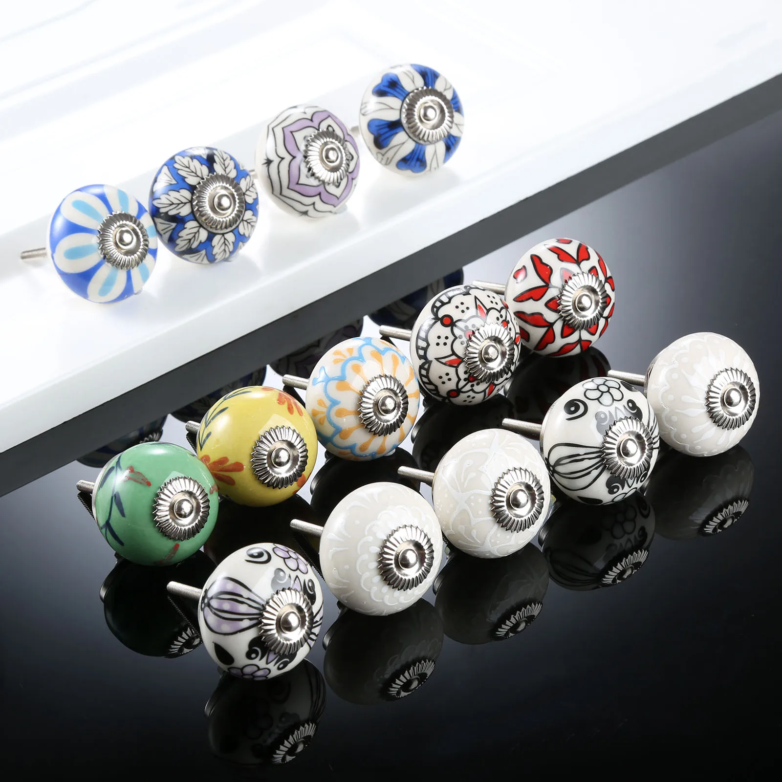 

1pc 40*29mm Ceramic Drawer Cabinet Knobs Door Cupboard Kitchen Pull Handles Furniture Hardware
