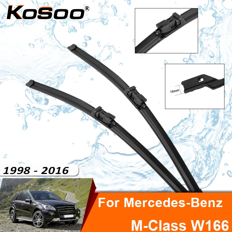 Фото Щетка стеклоочистителя для Mercedes-Benz M-Class W163 164 166 1998-2016, резиновая насадка для лобового стекла, аксессуар для переднего стеклоочистителя №1