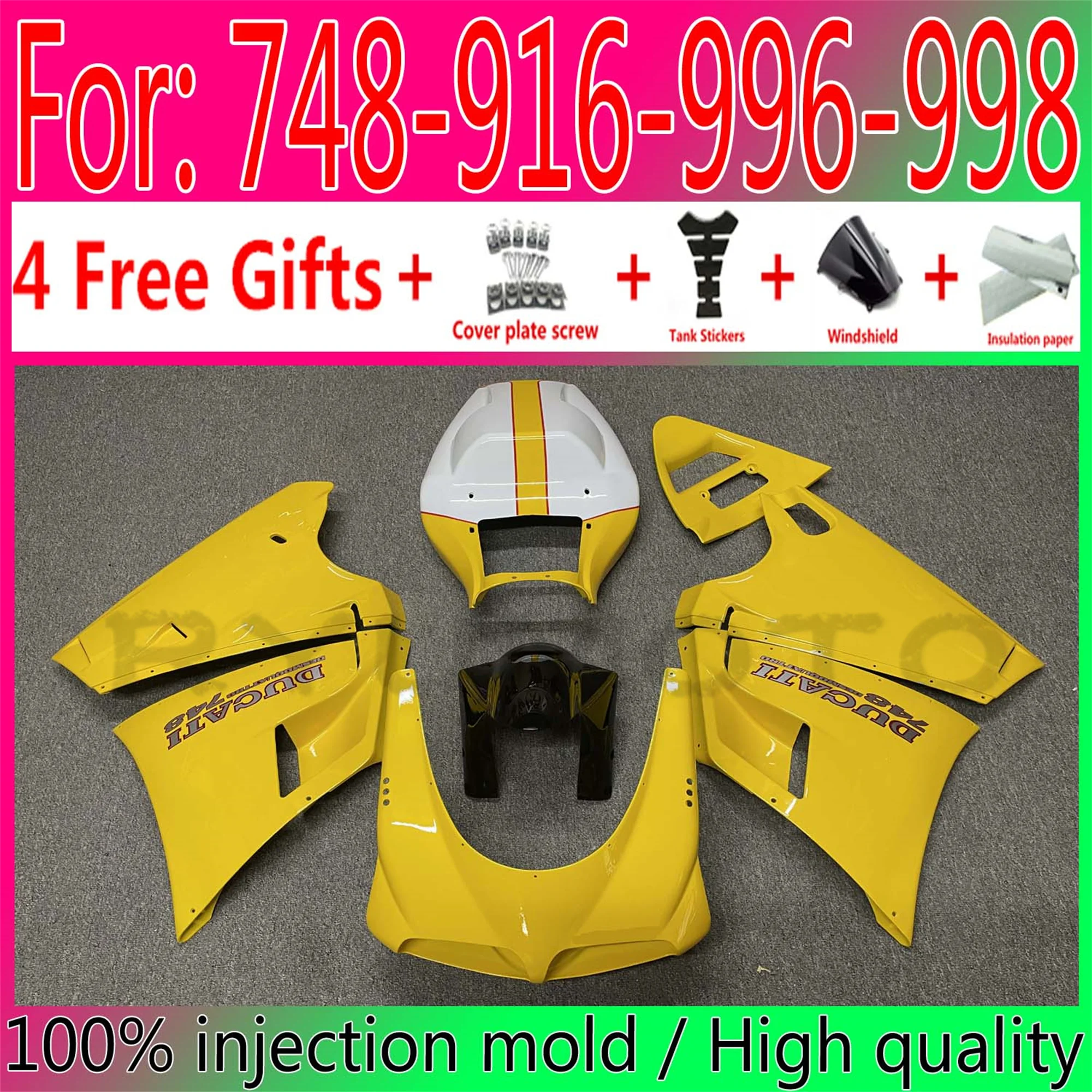 

New Motorcycle Injection Fairing Bodywork 748 1996 - 2002 For Ducati 916 996 998 1999 Fairings