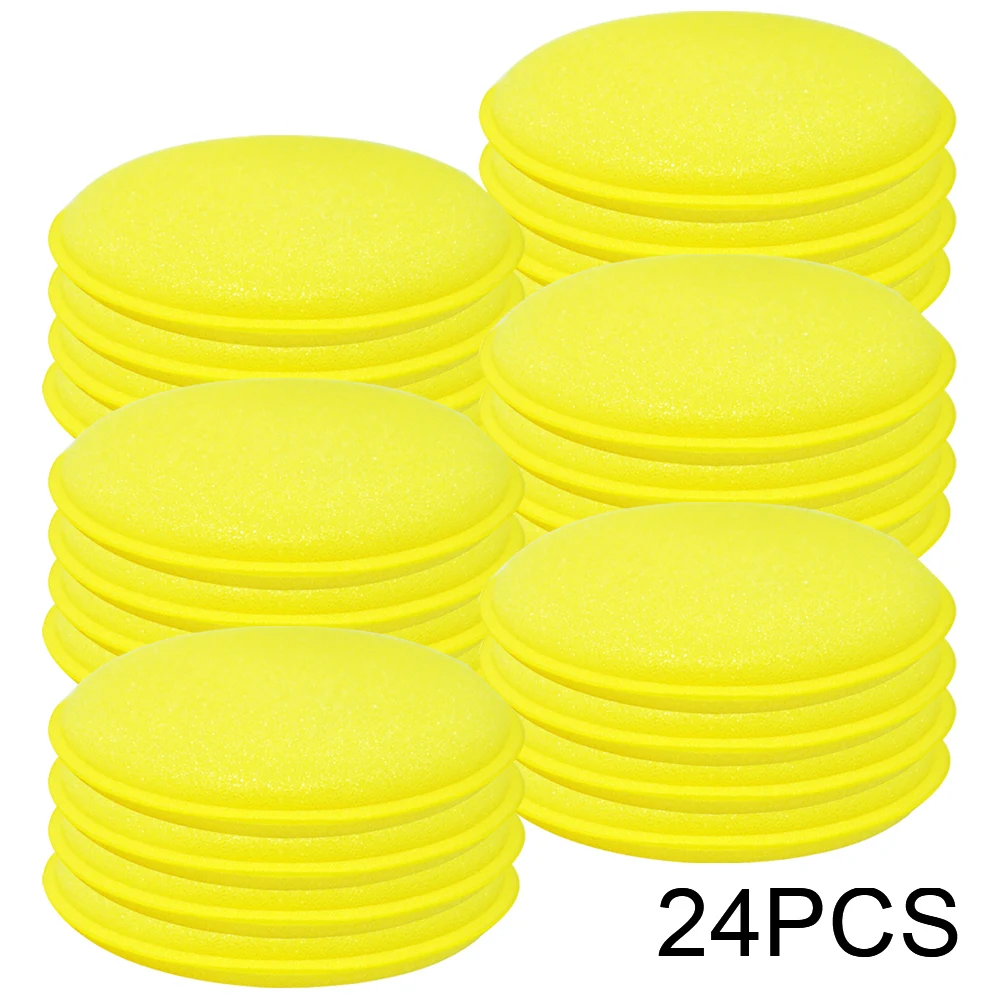 

12/24pcs Waxing Polish Wax Foam Sponge Applicator Pads for Clean Cars In Stock Car Foam Sponge