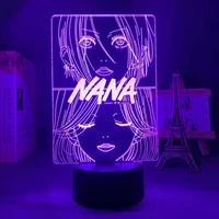 3d light anime nana for childrens bedroom decoration night light manga gift room decor table led night lamp nana