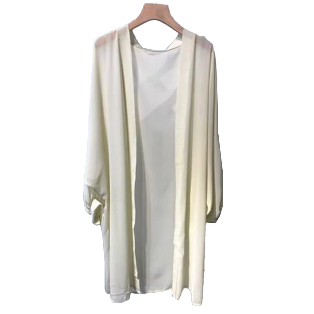 

Womens Chiffon Long Cardigan Summer Long Sleeved Loose Thin Sunscreen Top 2023 Hot New Fashion Casual Shawl Elegant Clothing