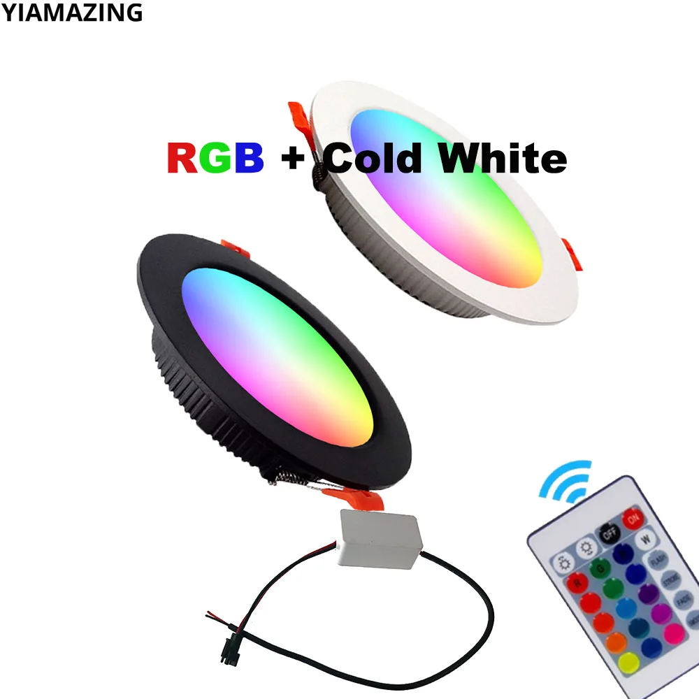 RGB And Cold White RGBCW Smart LED Downlight 4W 8W 12W 16W 20W 24W Decorative LED Ceiling Lamp AC85-265V Intelligent Spot Light