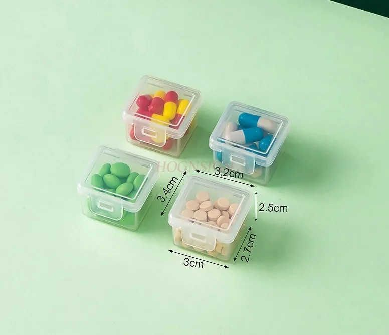 2 шт. коробка для лекарств портативная маленькая мини-коробка хранения таблеток