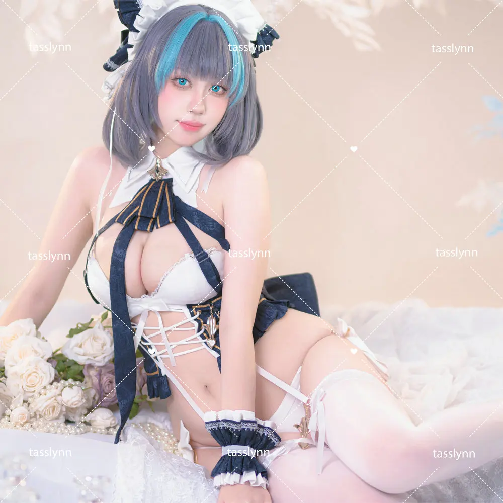 Фото Костюм для косплея Cheshire Azur Lane, игровые костюмы для косплея для женщин, пижамы HMS Cheshire, женская праздничная одежда, наряды №3