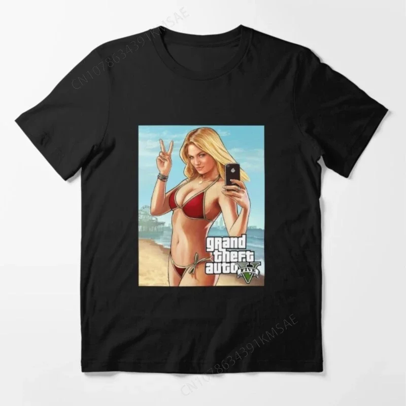 Креативная футболка Grand Theft Auto GTA для мужчин из полиэстера Sandbeach Scene Andreas