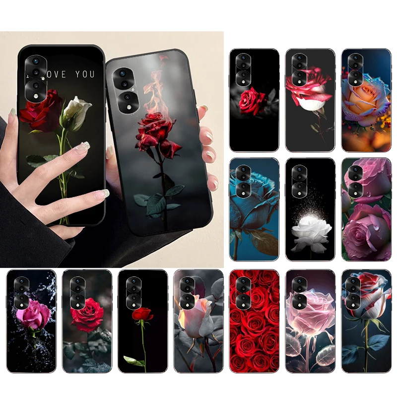 

Roses Flower Rose Phone Case for Huawei P50 Pro P30 P40 Lite P40Pro P20 lite Mate 50 20Pro 20lite Y6P Y5P Y9A Nova 70 Funda