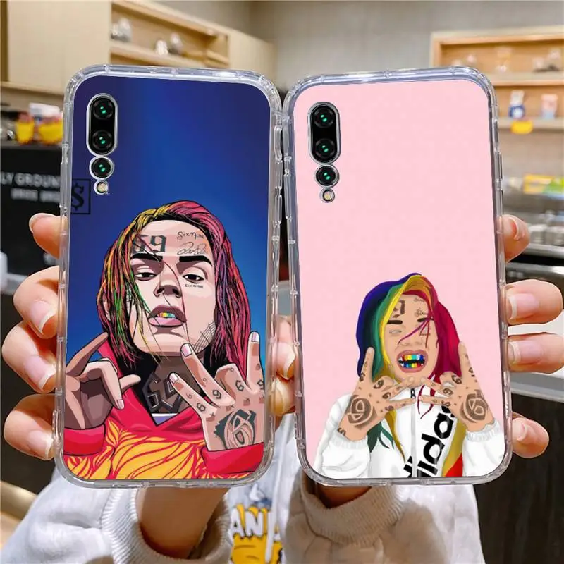 

Tekashi 6ix9ine SixNine 69 Phone Case For Xiaomi Redmi Note 11pro5G 8T 9A 9S K30 10T 12SPro Ultra K40pro Transparent Case