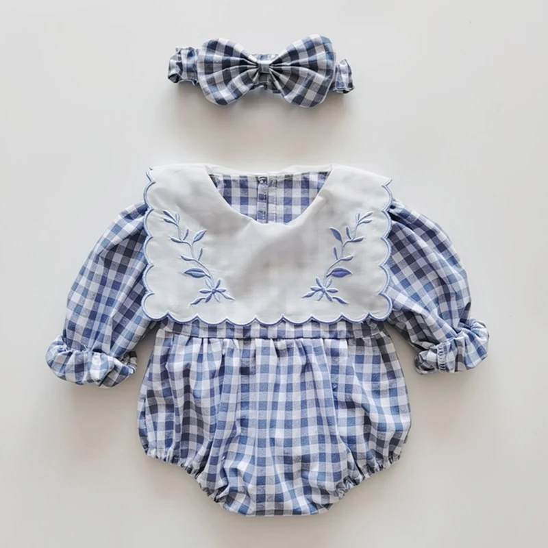 Детское Хлопковое платье с длинным рукавом вышивкой