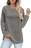 womens long sleeve fall tops casual crewneck sweatshirts irregular shirts for women