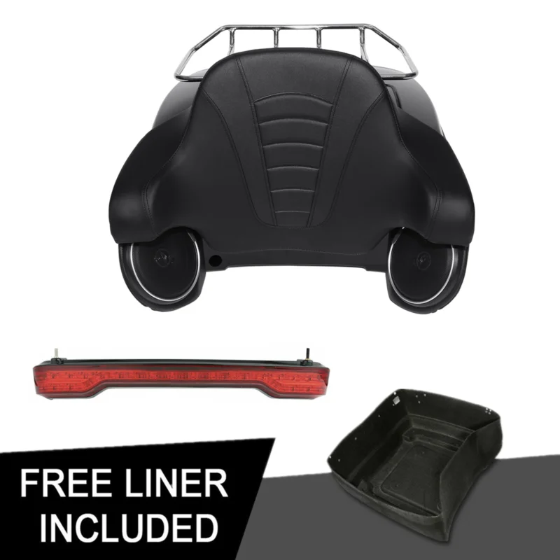 

Motorcycle King Pack Trunk W/ LED Tail Light Speakers For Harley Tour Pak Touring Road Street Electra Glide King 2014-2022