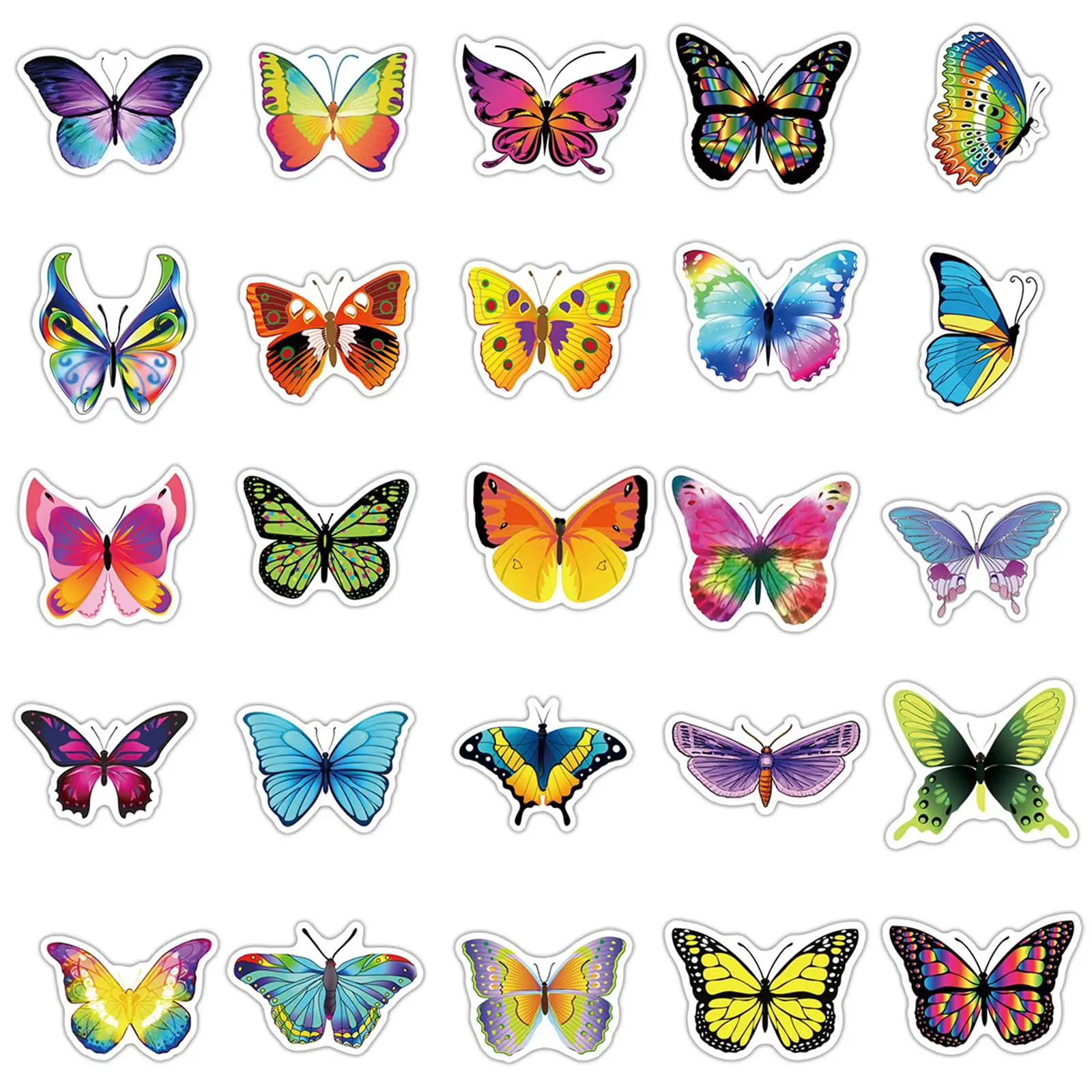 

Наклейки в виде бабочек, 50 шт., наклейки с насекомыми, водонепроницаемые, для скрапбукинга, автомобильного ноутбука