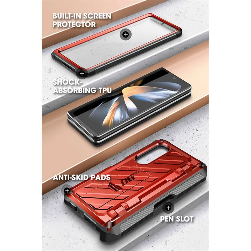 Ceny Do Samsung Galaxy Z Fold 4 Case 5G (2022) SUPCASE UB Pro Full-Body Dwuwarstwowa Wytrzymała Obudowa Z Wbudowanym Ochraniaczem Ekranu