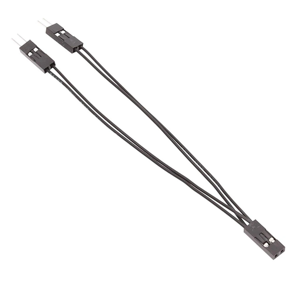 1 к 2 Двойной Кабель-адаптер 2,54 мм 1 гнездо к 2 штекеру Перемычка разделитель 2 штыря для питания материнской платы ПК SW/сброс HDD жесткий диск