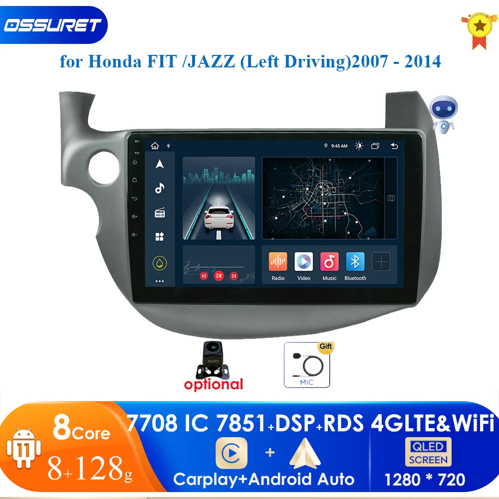 

2Din 4G-LTE Android 11 WiFi DSP CarPlay Car Stereo Radio Multimedia Video Player for HONDA FIT JAZZ 2007-2014 Navigation GPS RDS