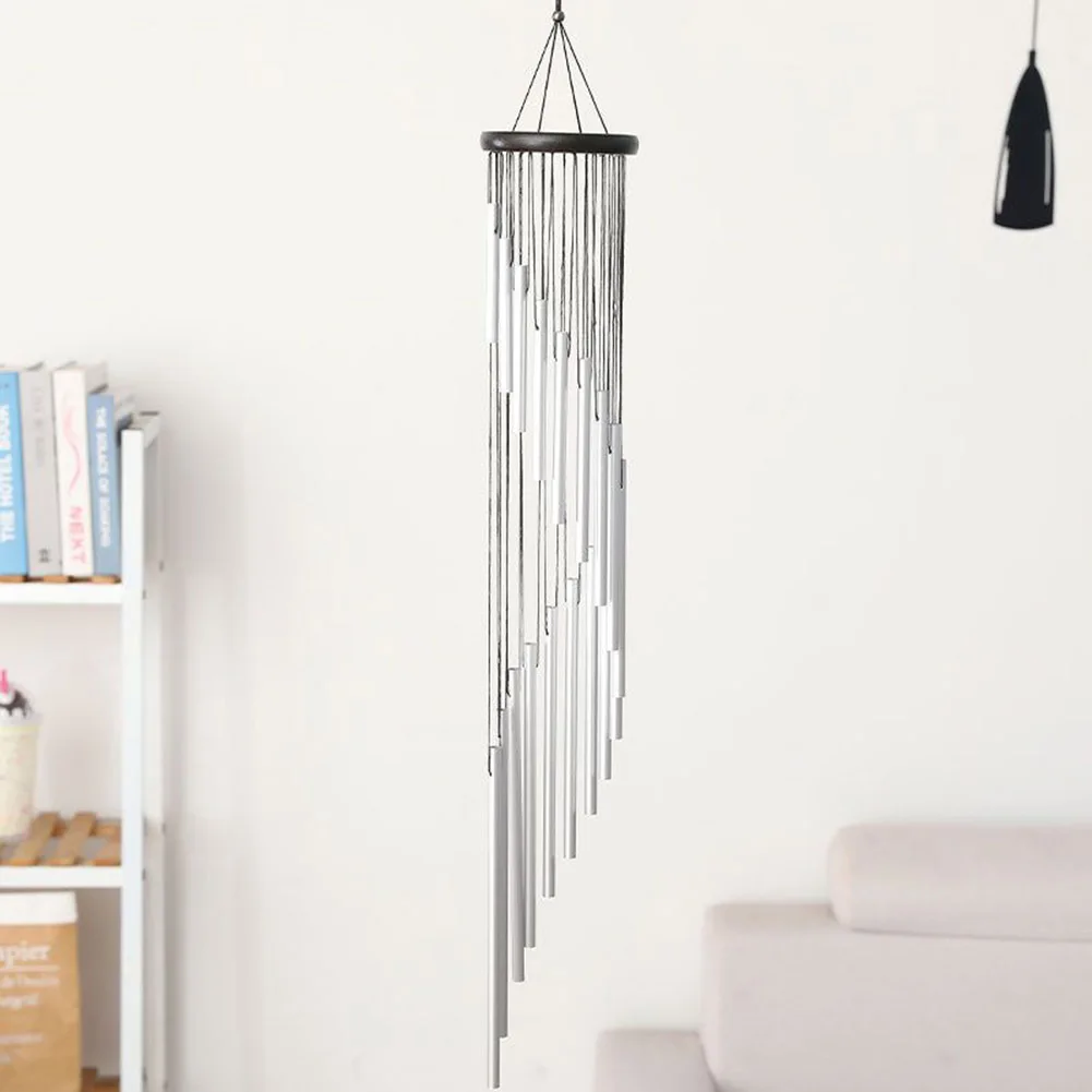 

1pc 55cm Gold/silver Musical Wind Chime Ornament 12 Tubes S-shaped Manual Assembly Craft Modern Style Home Decor Garden Decor