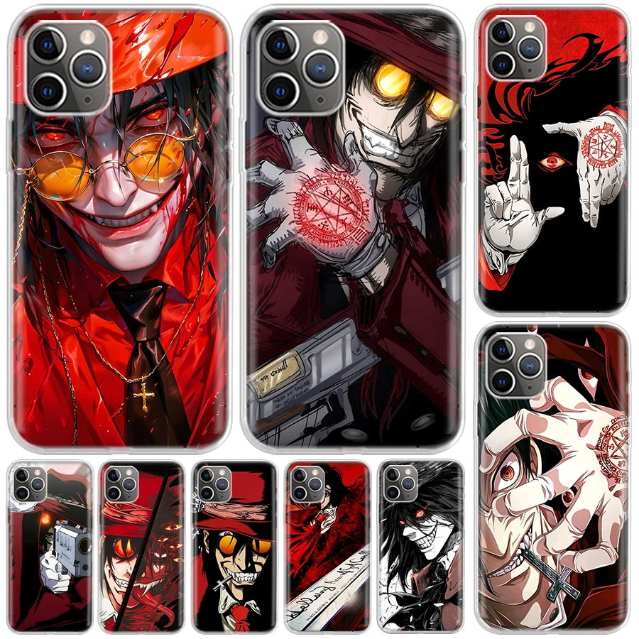 Чехол A-Alucard Hellsing Anime для iPhone 16 15 Pro Max 14 Plus 13 12 Mini 11 Apple Phone Case X XS XR 7 8 + чехол с