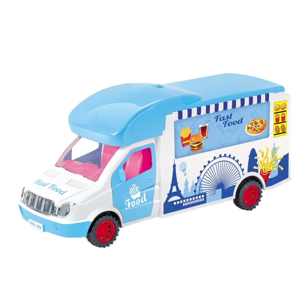 Electric Ice Cream Ice Cream Universal Dining Car Children'S Toy Window Automatic Lifting With Light Music Projection