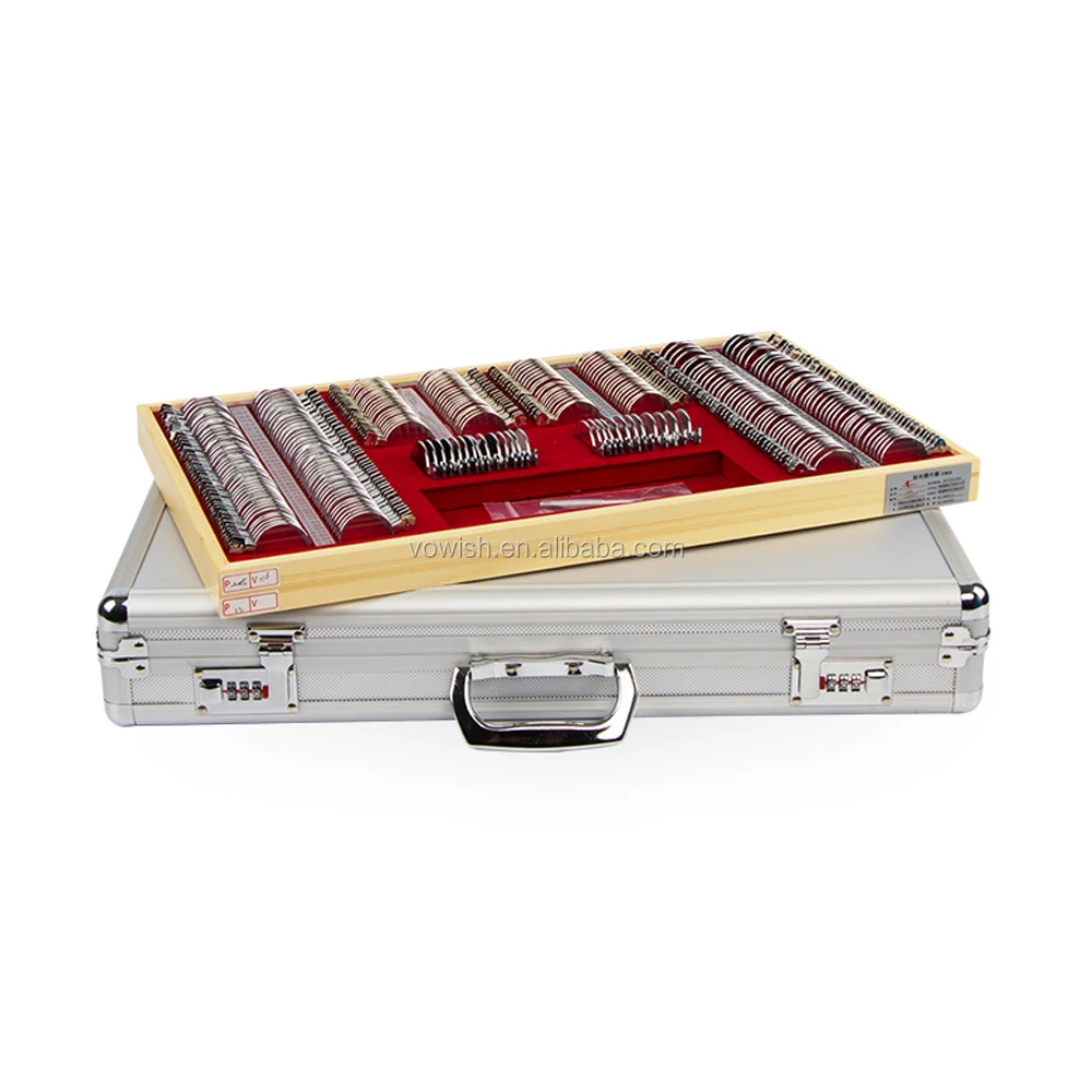 

optometry equipment best selling 266 pcs metal rim trial lens set
