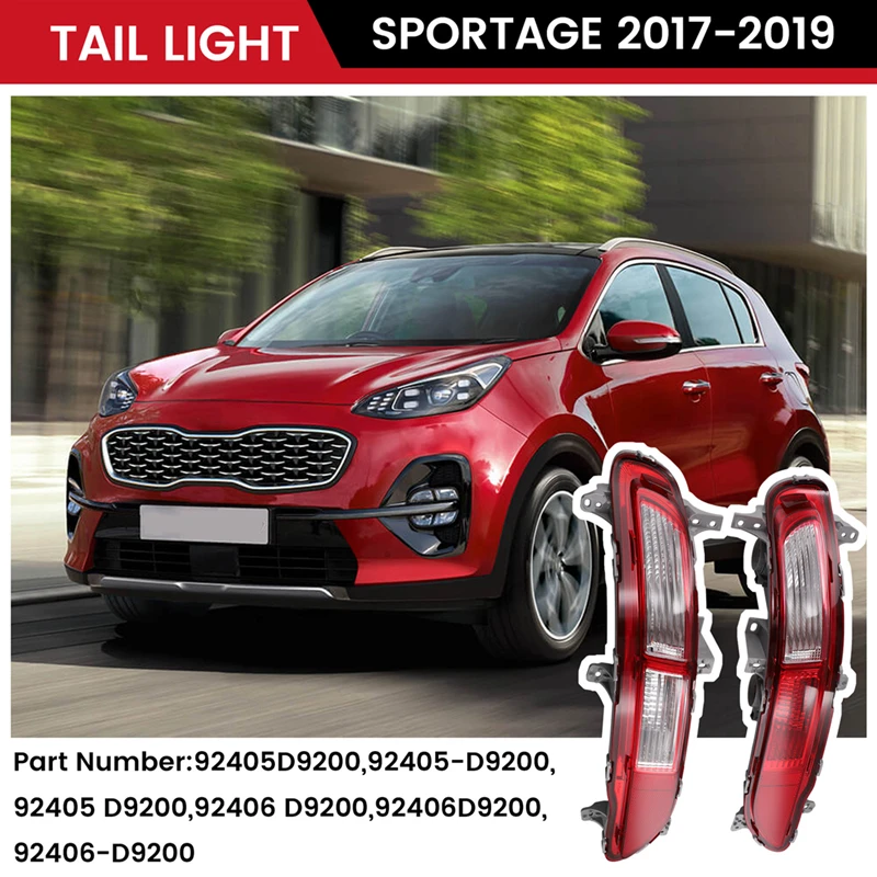 Задняя внутренняя фонарь задняя в сборе 92406-D9200 92405-D9200 92406D9200 92405D9200 для Kia Sportage 2017-2019