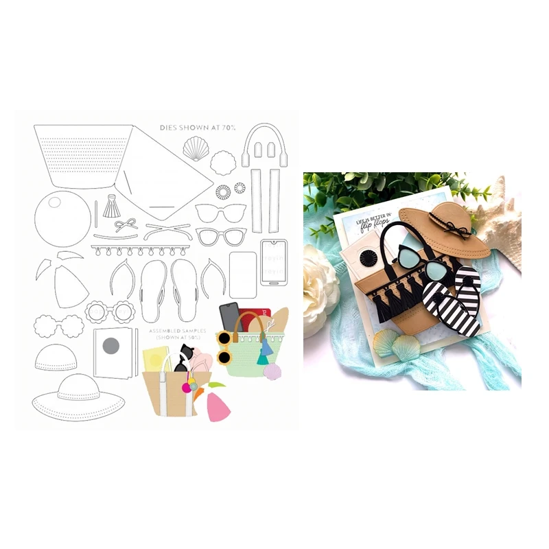 Beach Bag Metal Cutting Dies Scrapbooking For Paper Making Frames Card Craft No Stamp