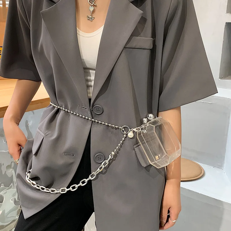 

Mini Transparent Jelly Bag Summer Fresh Girl Pearl Chain Messenger Shoulder Evening Bag Designer Handbags Clear Pvc Small Purse