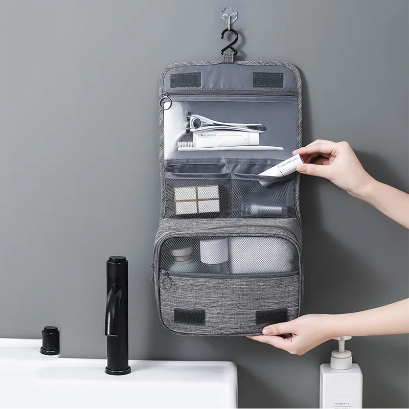 

Travel Makeup Bag Toiletry Storage Bag Women Waterproof Cosmetic Bag Toiletries Organizer Hanging Dry Wet Separation Storage Bag
