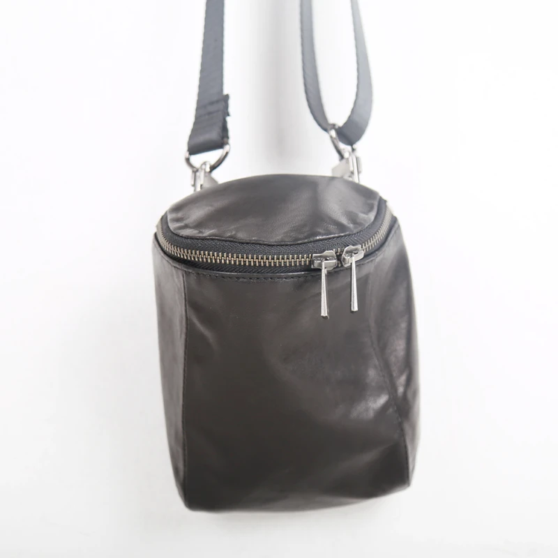 Сумка-мессенджер унисекс из натуральной овечьей кожи роскошный саквояж