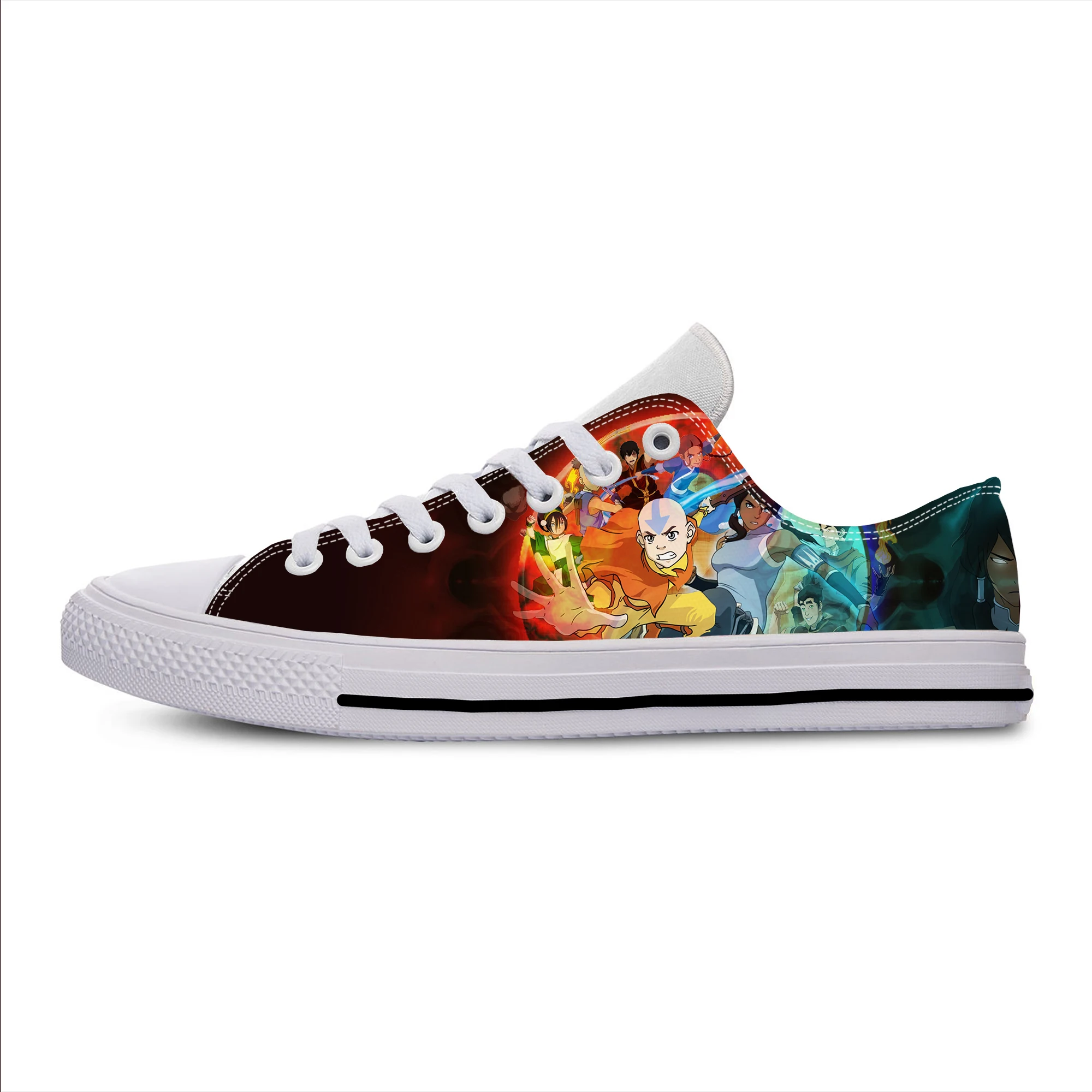 

Anime Manga Cartoon Avatar The Last Airbender Cool Casual Cloth Shoes Low Top Breathable Lightweight 3D Print Men Women Sneakers