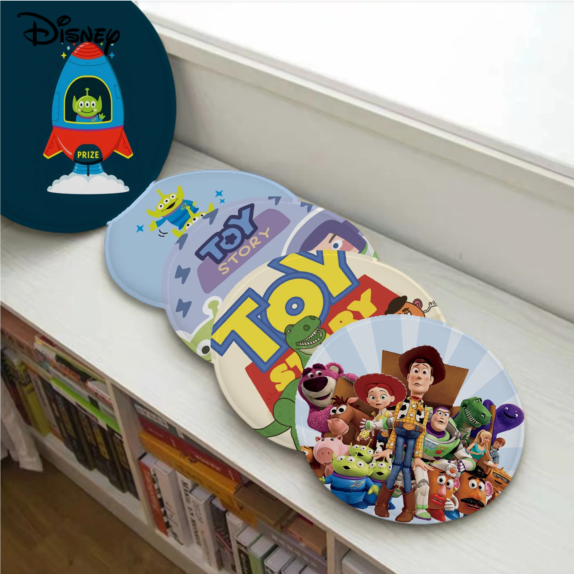 

Disney Toy Story Cushion Mat Modern Minimalist Style Fabric Cushion Non-slip Living Room Sofa Decor Stool Office Stool Seat Mat