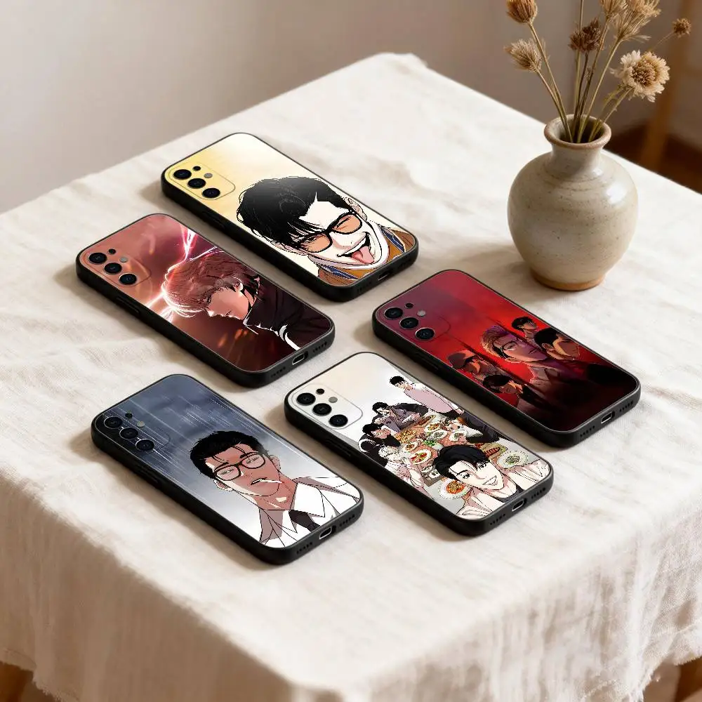 Фото Чехол для телефона с аниме-дизайном L-Lookism Manhwa для Samsung S26,25,24,21,22,23,30,20,Ultra,Plus,Fe,Lite, черный, мягкий чехол. №1