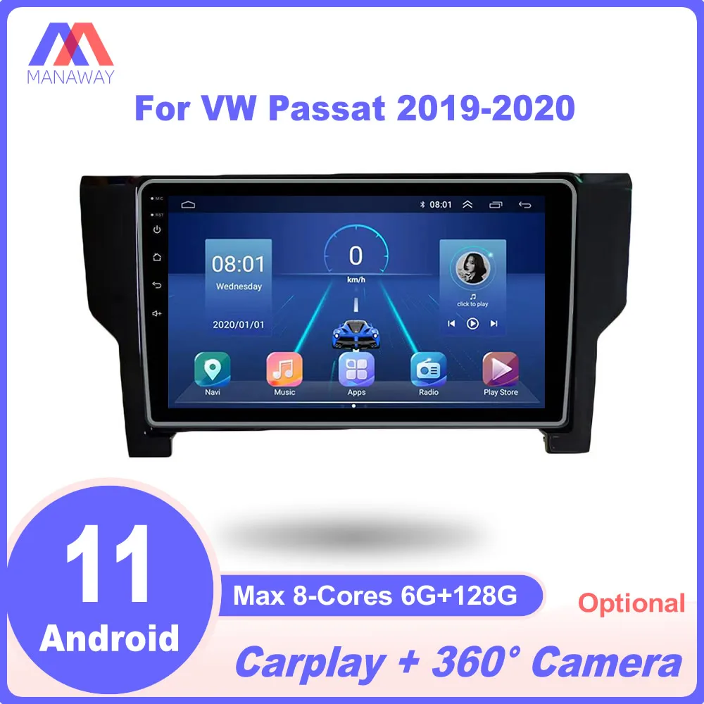 

10" Android Player For VW Passat 2019-2021 DSP CarPlay Car Radio Stereo Multimedia Video MP5 Navigation GPS 2Din