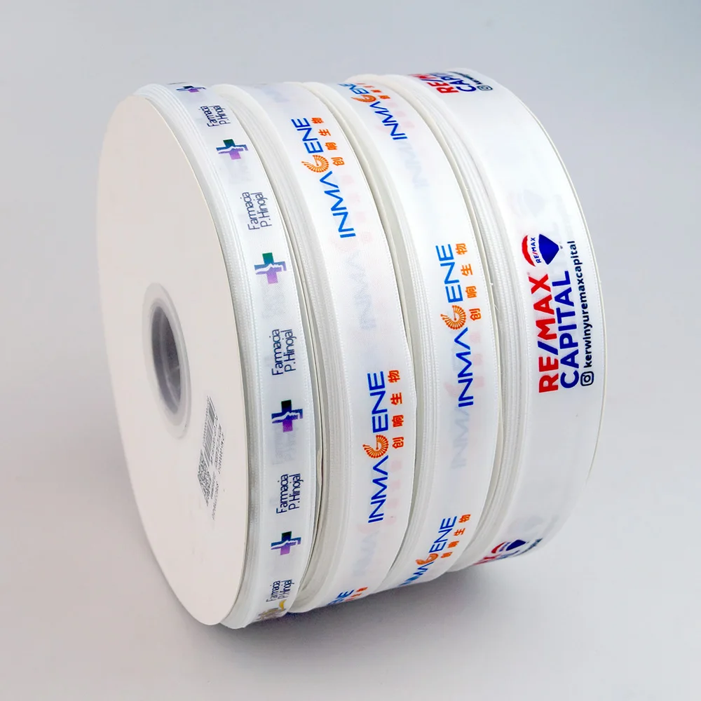 Атласная декоративная лента с сублимационной печатью на заказ шнурок для