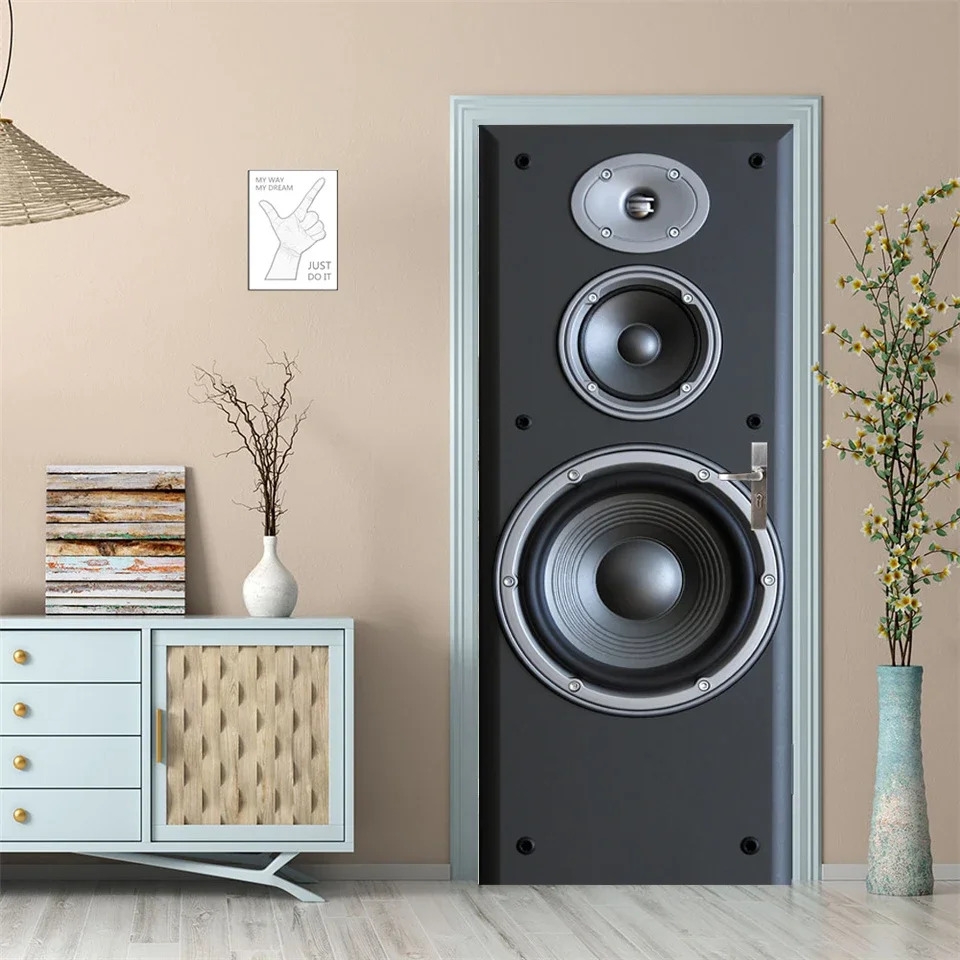 Геометрические 3D наклейки на дверь самоклеящиеся ПВХ водонепроницаемые полная