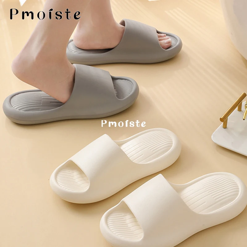 Thicken Soft Platform Shoes for Home 2023 Breathable Wear-resistant EVA Slippers Indoor Bathroom Unisex Non-slip Slippers