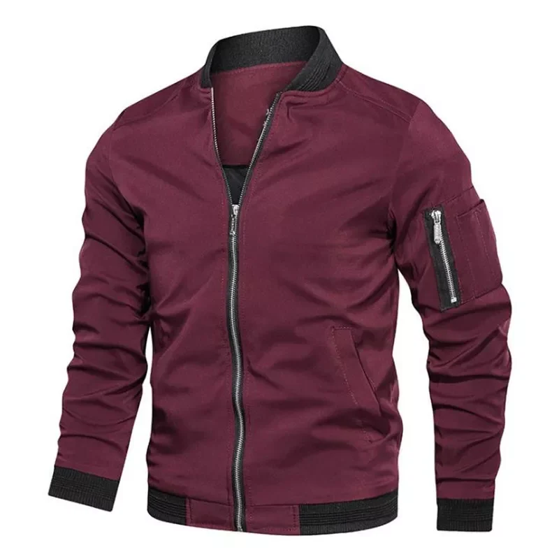 

2022 Autumn Sping New Mens Casual Jacket Fashion Zip Up Slim Fit Caots Male Trend Baseball Bomber Jacket Man Brand Overcoat