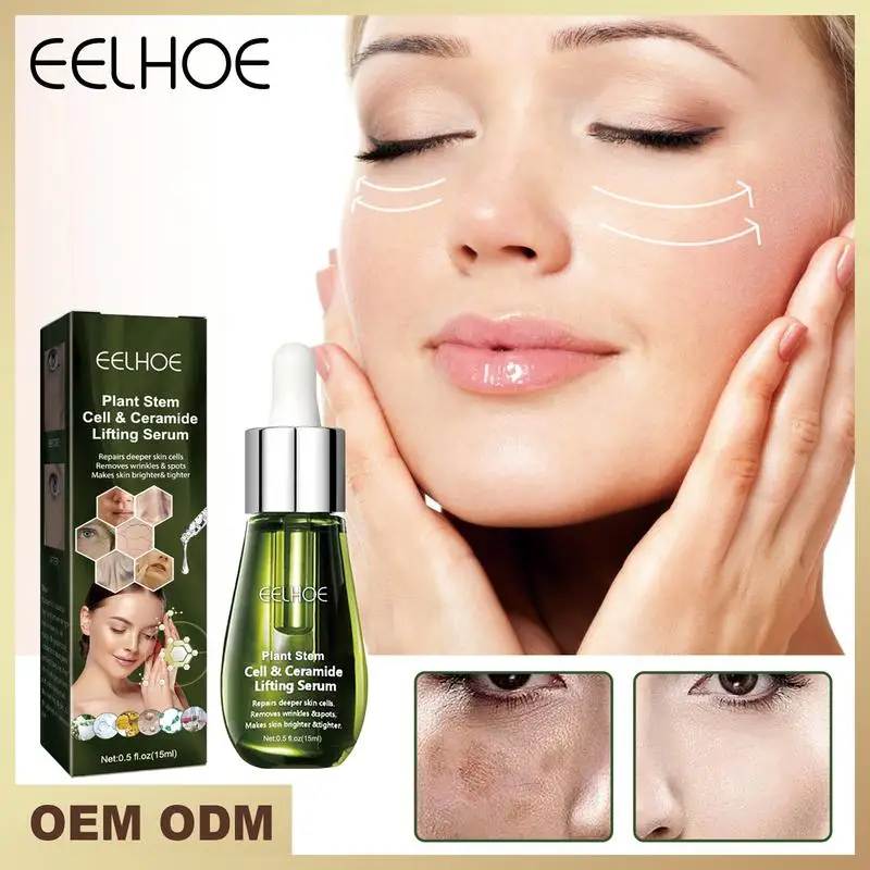 

Plant Stem Cell Ceramide Lifting Serum | Face Essence for Women Youth Renew Peptide Serum Skin Care Cream 15ml