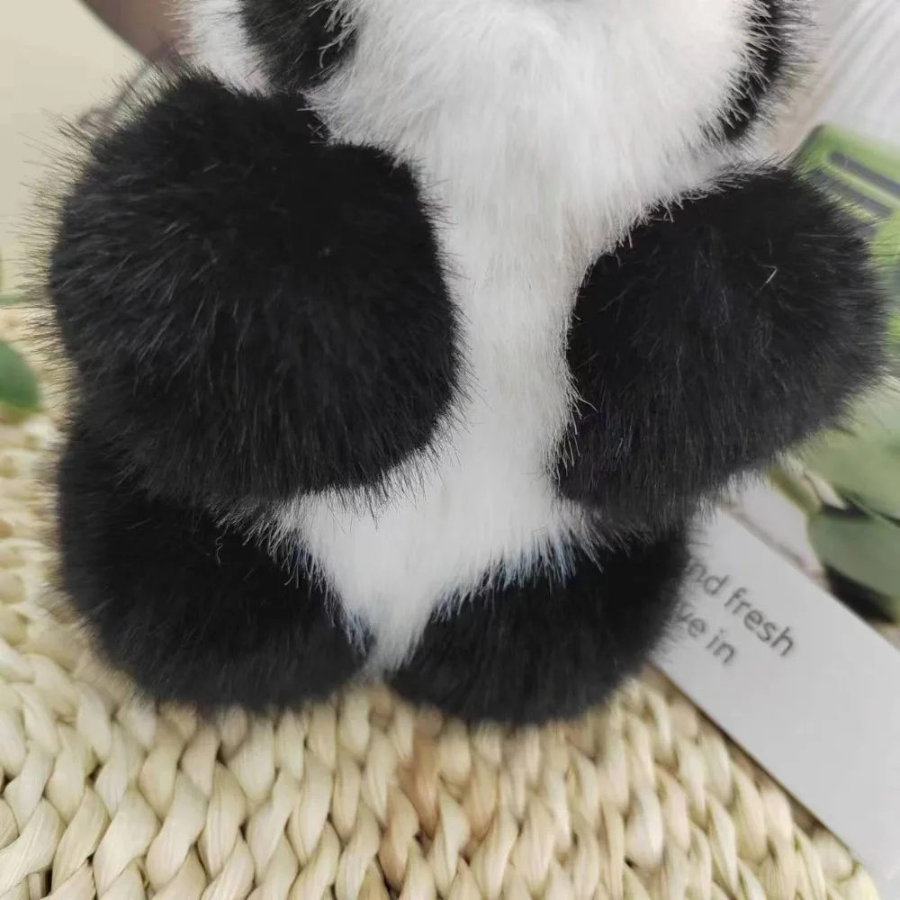 Kawaii плюшевая панда искусственная хлопковая кукла норковые волосы медведь брелок