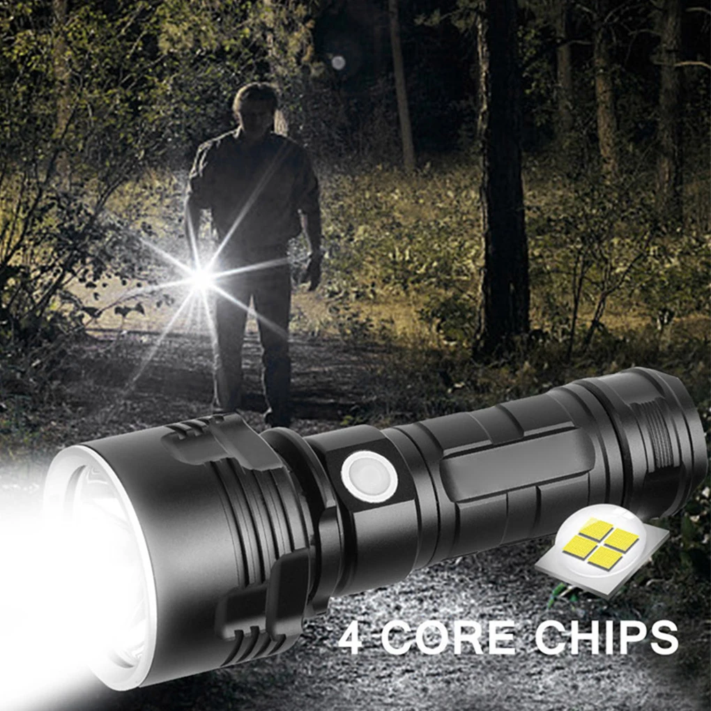 

Flashlight Nonslip Waterproof Torch Portable Outdoor Lantern Fishing Emergency Light Bright Lamp Searching L2 Light