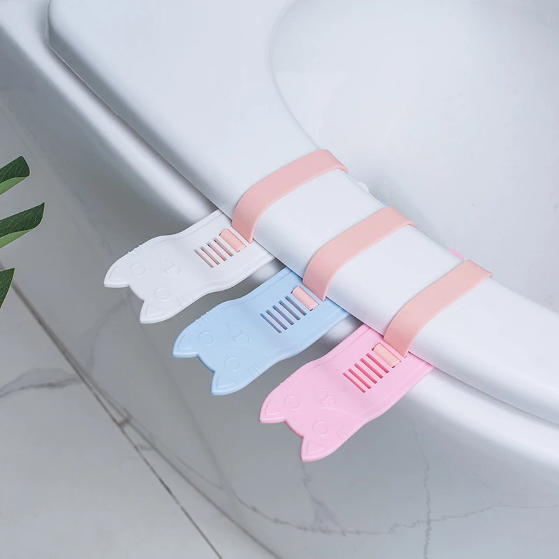 

3Pcs/Set Cute Cartoon Snap Design Multi-speed Adjustable Toilet Lid Lifter Toilet Seat Cover Handle Toilet Seat Flipper Handle